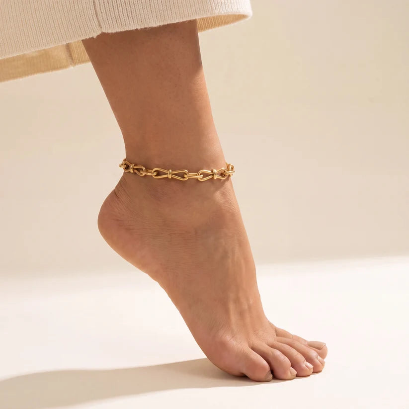 Ines Fußkettchen Gold